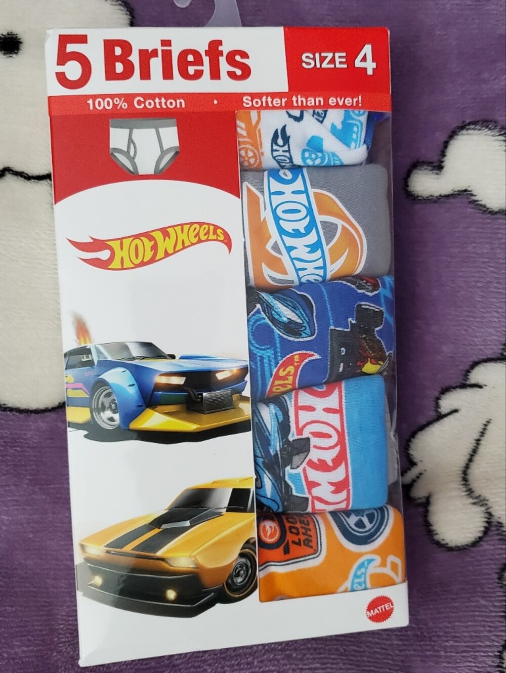 Hot Wheels Kids' Cotton Boxer Briefs - Blue/Orange Multi (Pack)